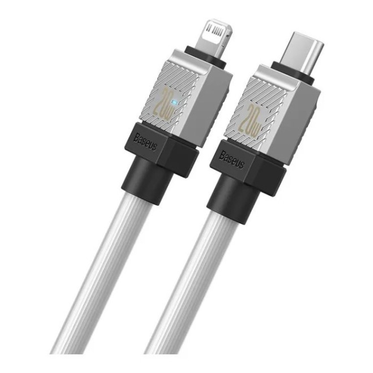 Дата кабель USB-C to Lightning 2.0m CoolPlay Fast Charging 20W white Baseus (CAKW000102) 98_98.jpg - фото 4