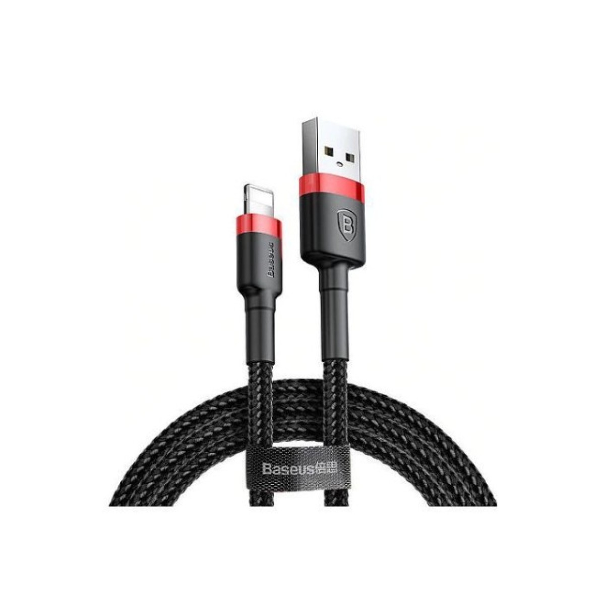 Дата кабель USB 2.0 AM to Lightning 0.5m Cafule 2.4A red+black Baseus (CALKLF-A19) 98_98.jpg - фото 3