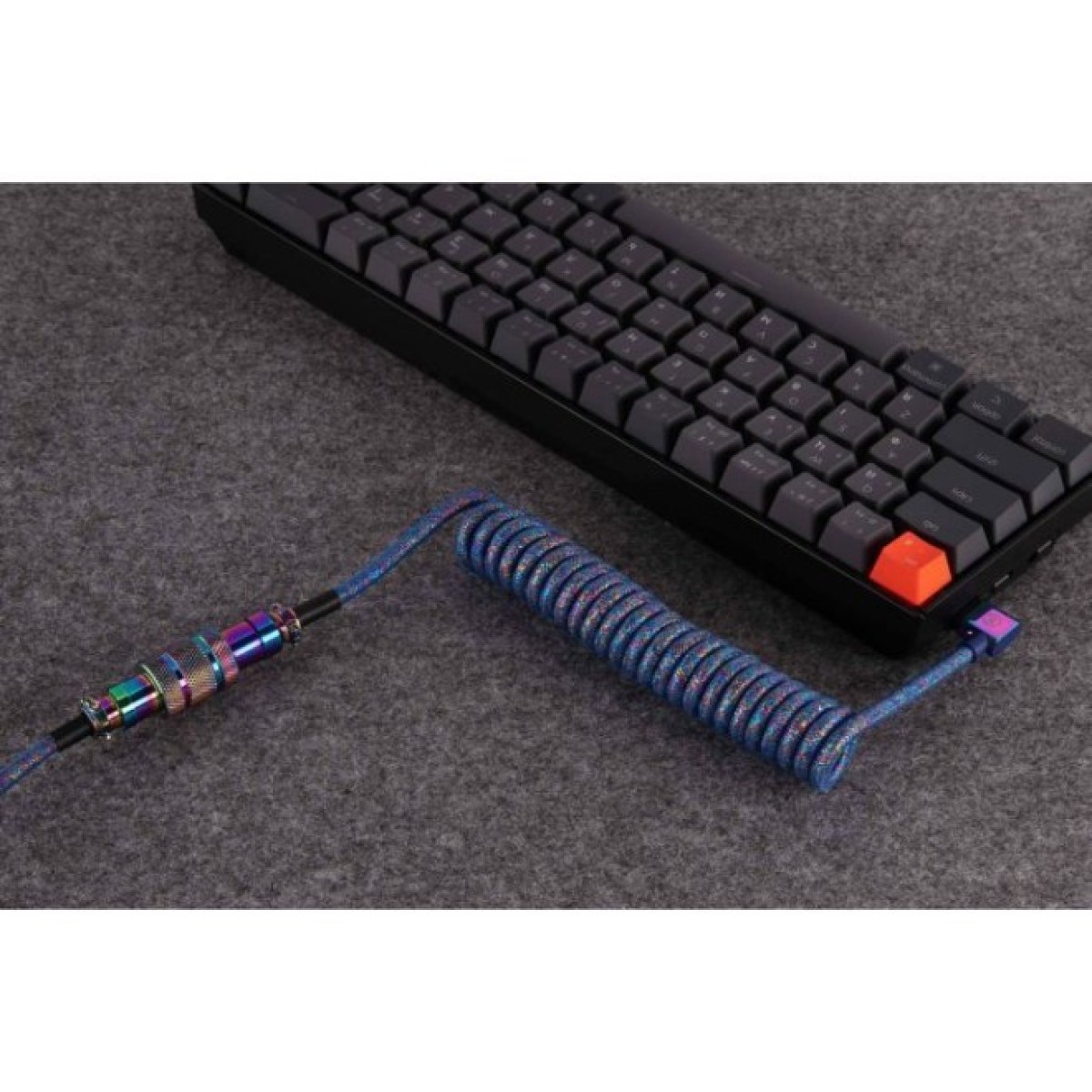 Дата кабель USB-C + USB A to USB-C 1.08m Premium Coiled Aviator blue Keychron (CAB8_KEYCHRON) 98_98.jpg - фото 3