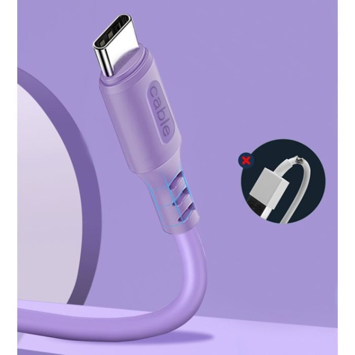 Дата кабель USB 2.0 AM to Micro 5P 1.0m soft silicone violet ColorWay (CW-CBUM044-PU) 98_98.jpg - фото 2