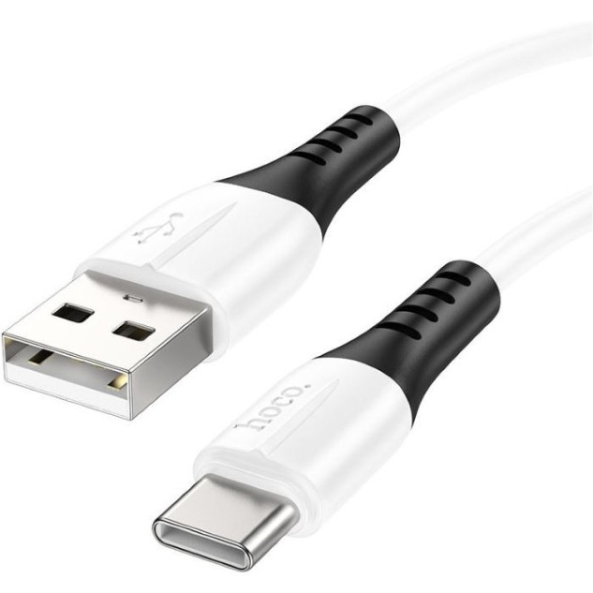Дата кабель USB 2.0 AM to USB-C 1.0m 3A silicone X82 white HOCO (6931474768582) 256_256.jpg
