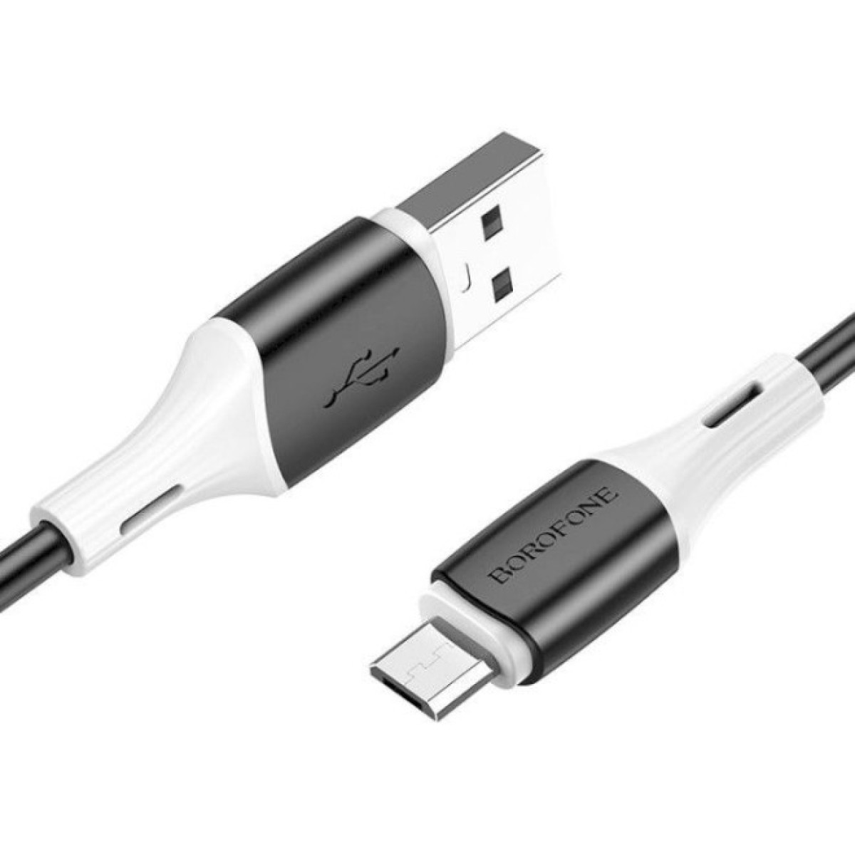 Дата кабель USB 2.0 AM to Micro 5P 1.0m 2.4A silicone BX79 white BOROFONE (6974443384772) 98_98.jpg - фото 2