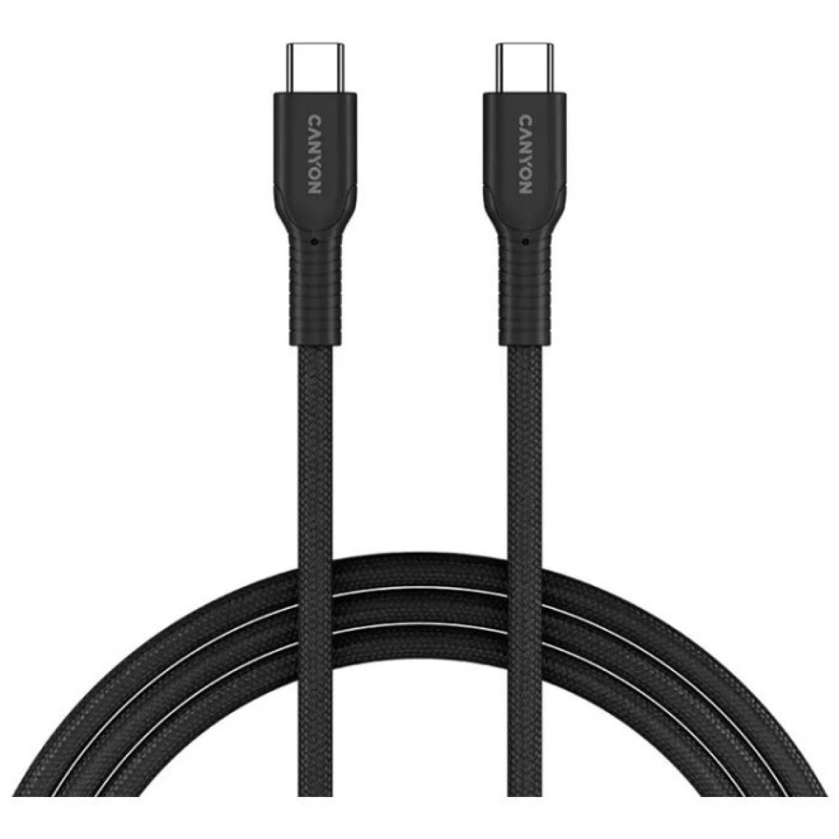 Дата кабель USB-C to USB-C 1.0m OnWire 60CL C-C 60W COLOR Braided 1m Black Canyon (CND-CCAP60AB10B) 256_256.jpg