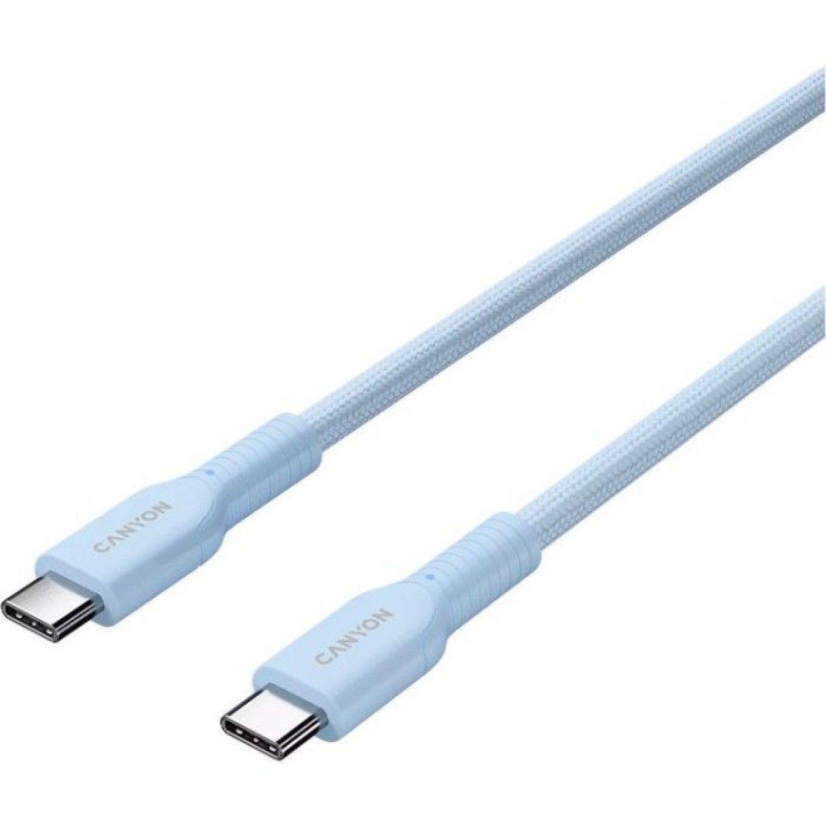 Дата кабель USB-C to USB-C 1.0m OnWire 60CL C-C 60W COLOR Braided 1m Light Blue Canyon (CND-CCAP60AB10LBL) 98_98.jpg - фото 5