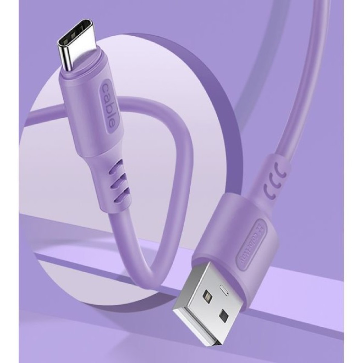 Дата кабель USB 2.0 AM to Micro 5P 1.0m soft silicone violet ColorWay (CW-CBUM044-PU) 98_98.jpg - фото 3