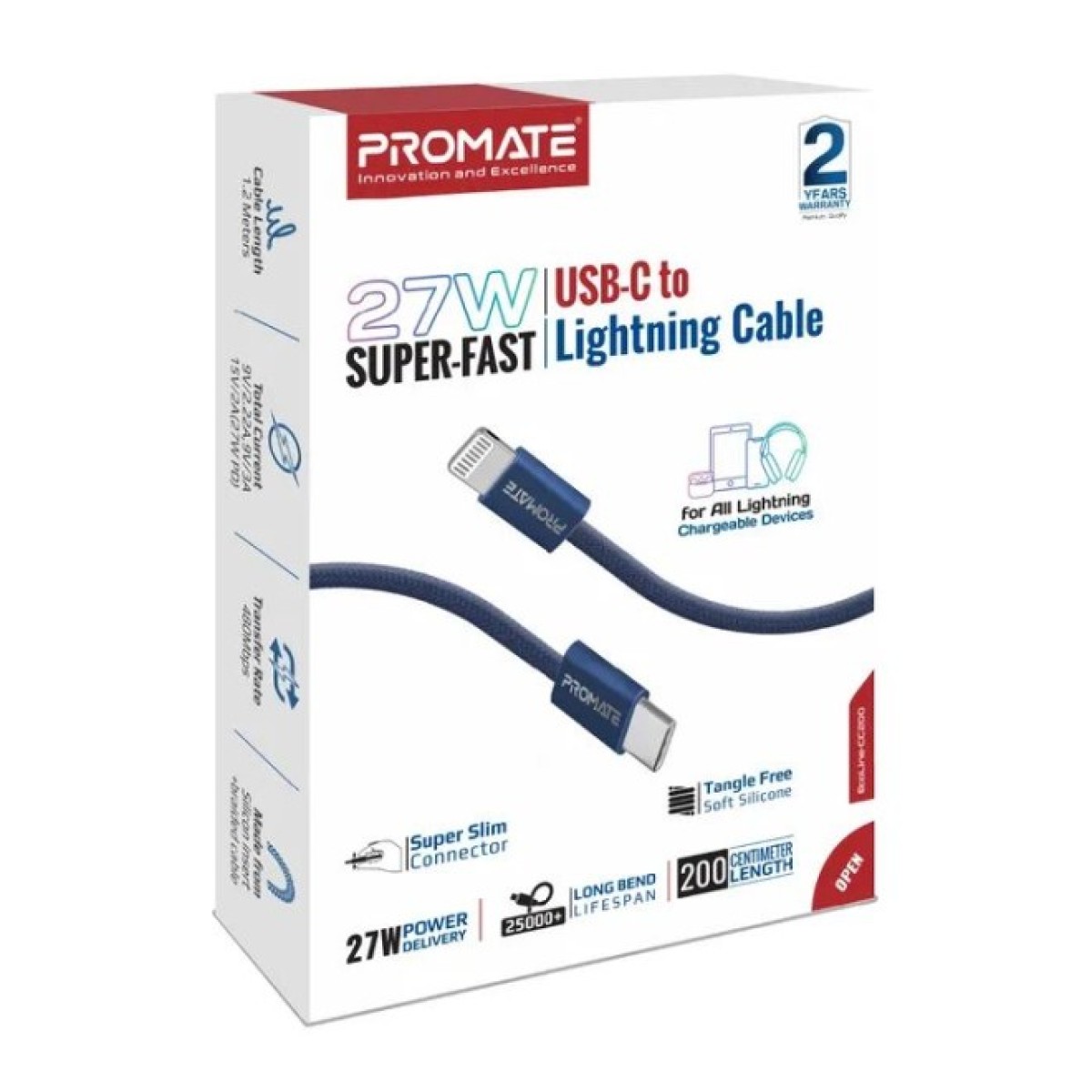 Дата кабель USB-C to Lightning ecoline-ci120.navy Promate (ecoline-ci120.navy) 98_98.jpg - фото 5