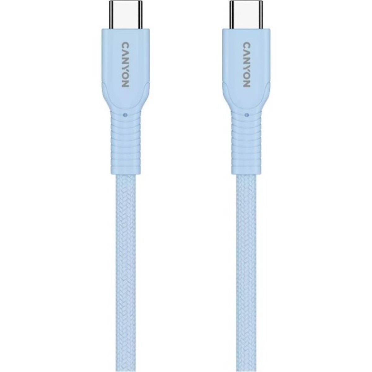 Дата кабель USB-C to USB-C 1.0m OnWire 60CL C-C 60W COLOR Braided 1m Light Blue Canyon (CND-CCAP60AB10LBL) 98_98.jpg - фото 6