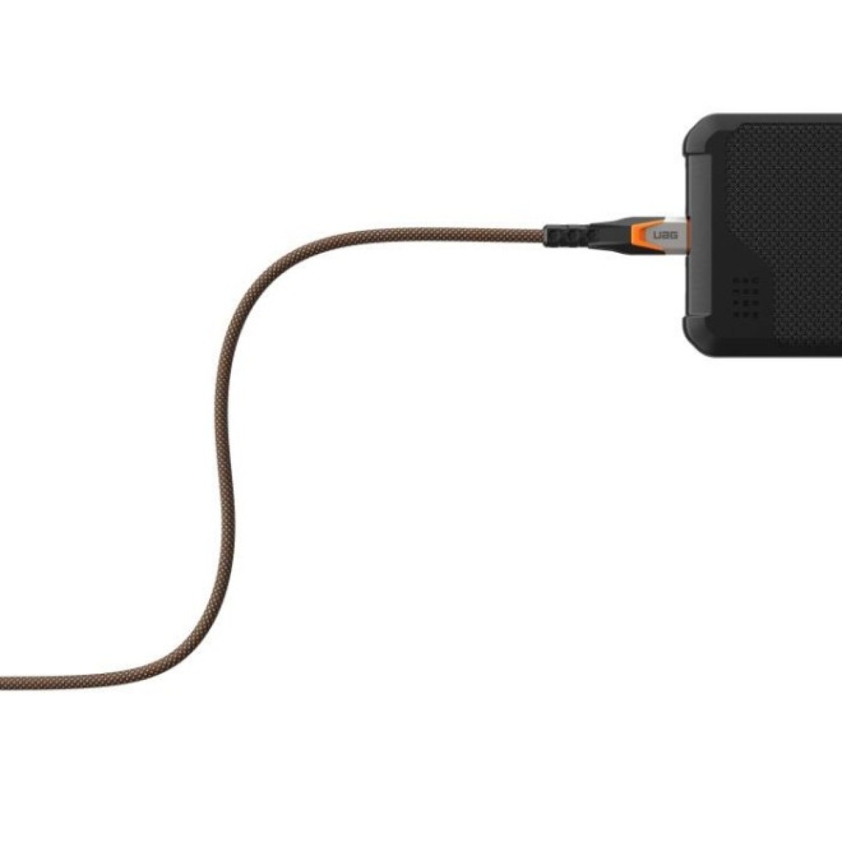 Дата кабель USB-C to USB-C 0.75m v3.2 240W Rugged double braided nylon black+orange UAG (9B4415114097) 98_98.jpg - фото 8