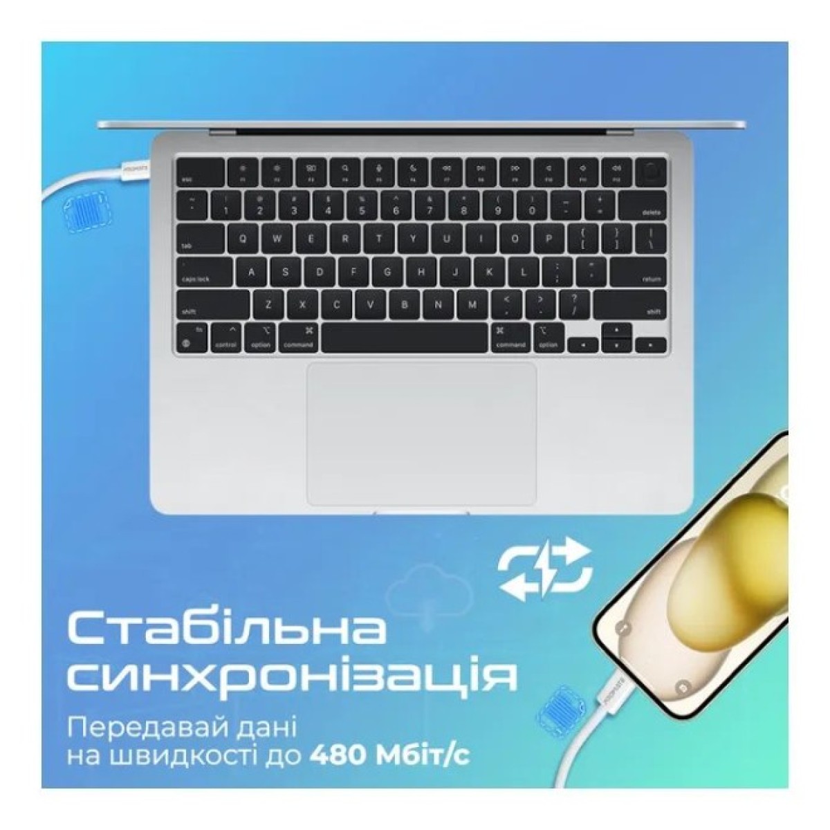 Дата кабель USB-C to Lightning ecoline-ci120.white Promate (ecoline-ci120.white) 98_98.jpg - фото 5
