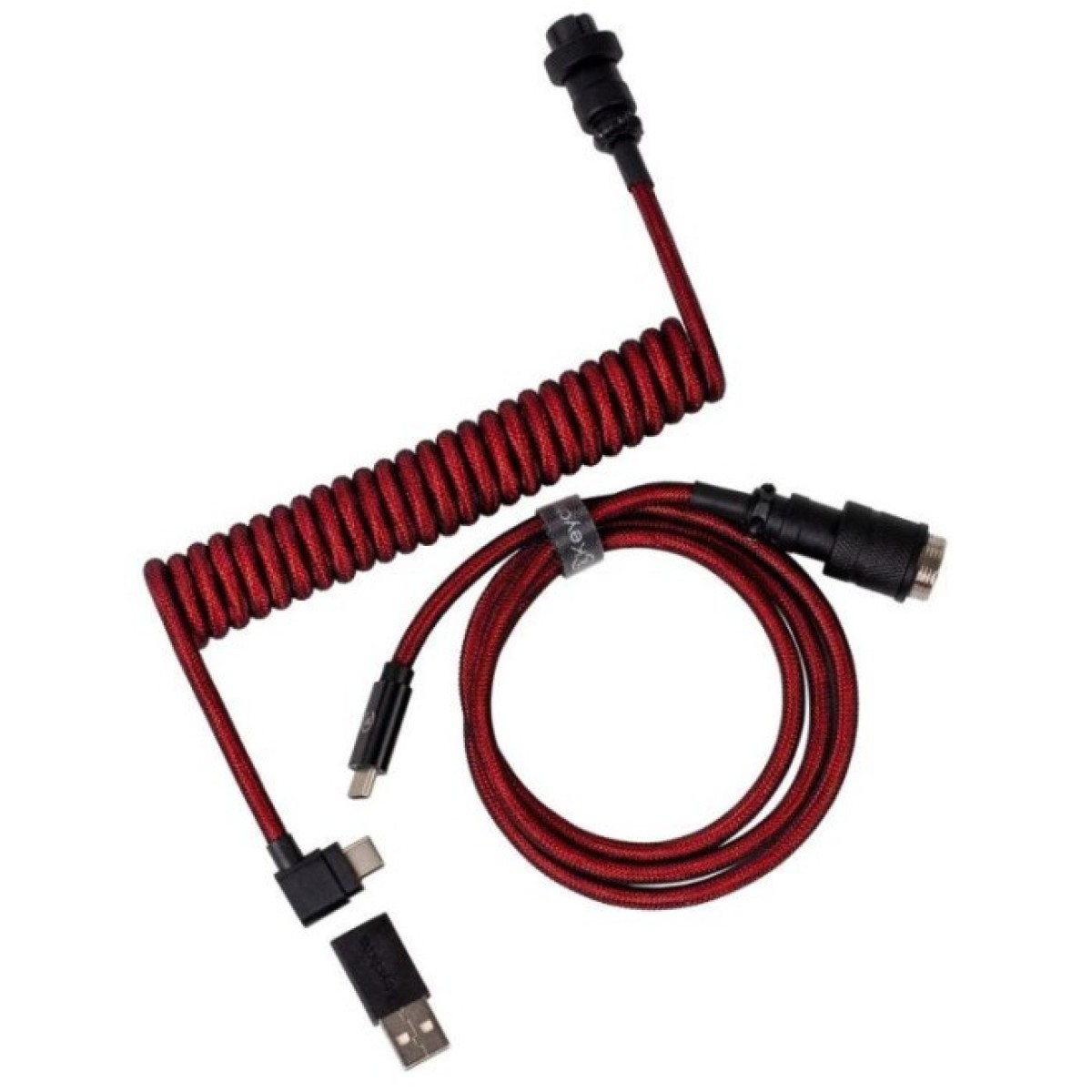 Дата кабель USB 2.0 AM to USB-C 1.08m Premium Coiled Aviator Angled red Keychron (CAB4_KEYCHRON) 256_256.jpg