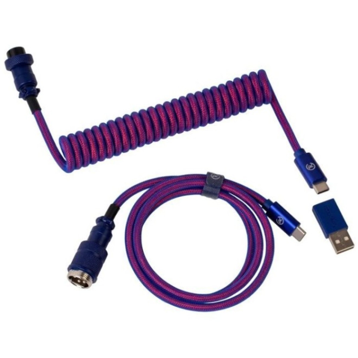 Дата кабель USB 2.0 AM to USB-C 1.08m Premium Coiled Aviator Straight purple Keychron (CAB1_KEYCHRON) 256_256.jpg