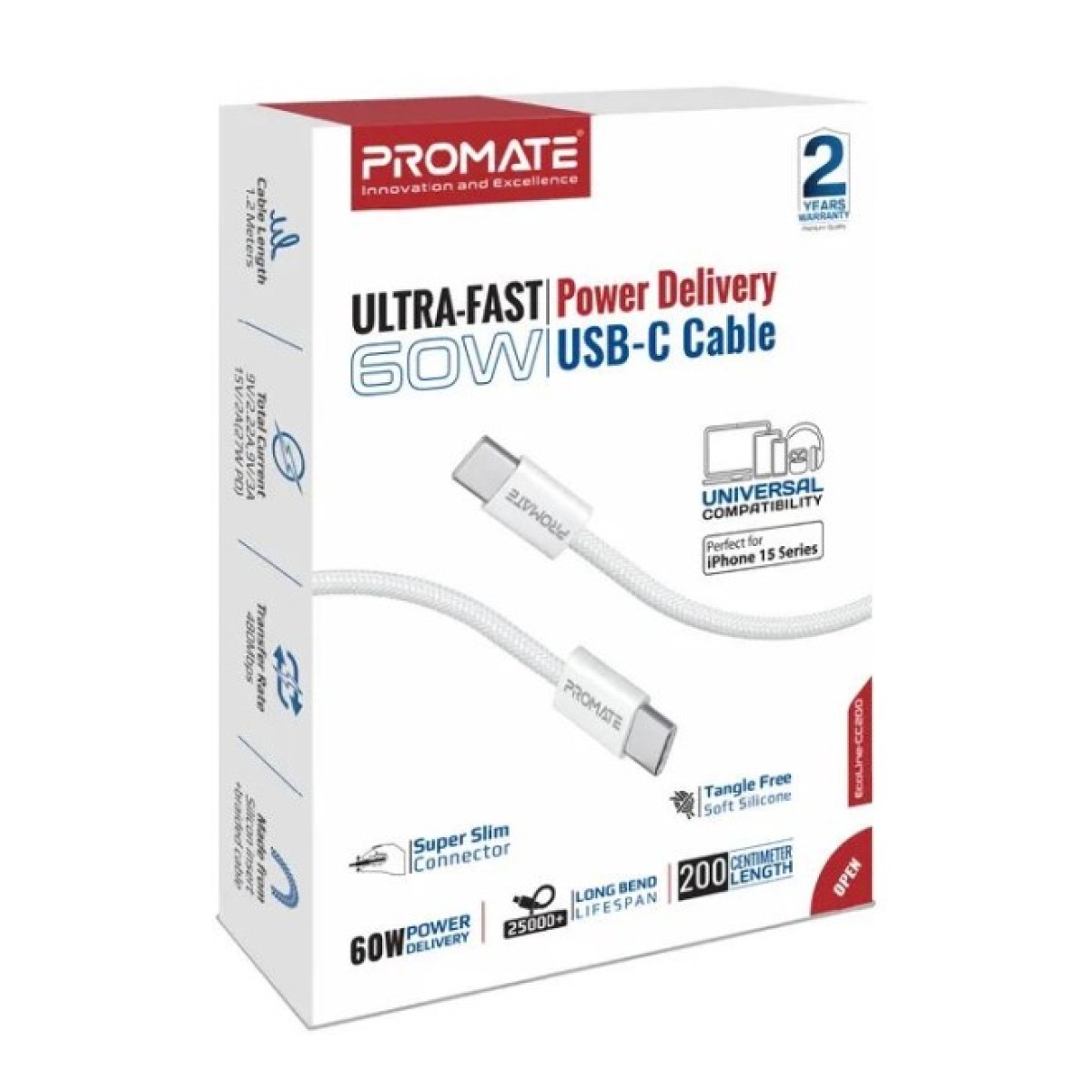 Дата кабель USB-C to Lightning ecoline-ci120.white Promate (ecoline-ci120.white) 98_98.jpg - фото 6