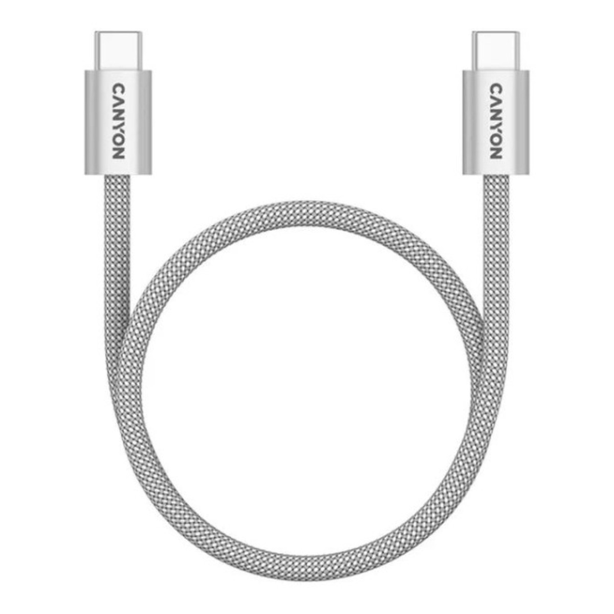 Дата кабель USB-C to USB-C 1.0m 60W Magnet Braided Light Grey Canyon (CND-CCMG60AB15LG) 256_256.jpg