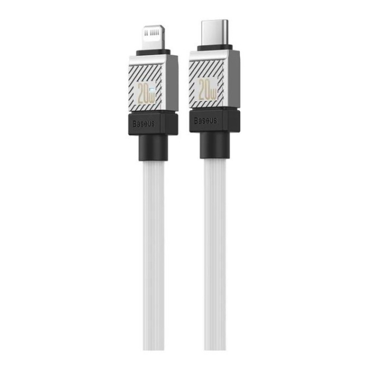 Дата кабель USB-C to Lightning 2.0m CoolPlay Fast Charging 20W white Baseus (CAKW000102) 98_98.jpg - фото 5