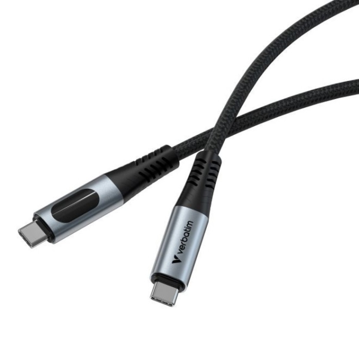 Дата кабель USB-C to USB-C 1.2m with display 240W black Verbatim (31849) 98_98.jpg - фото 5