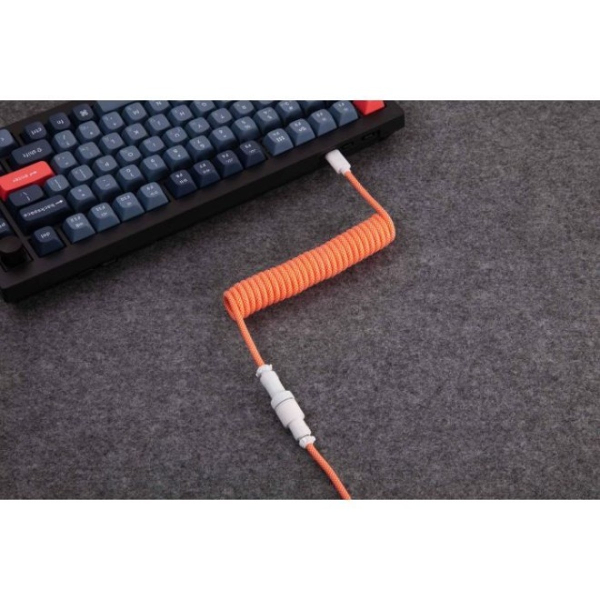 Дата кабель USB-C + USB A to USB-C 1.36m Coiled Aviator orange Keychron (CAB14_KEYCHRON) 98_98.jpg - фото 4