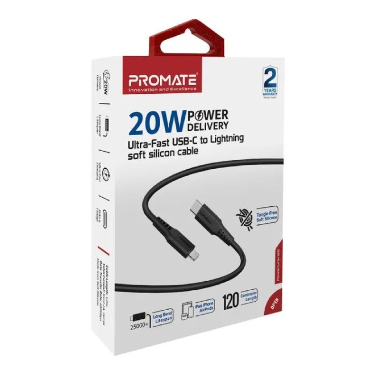 Дата кабель USB-C to Lightning powerlink-120.black Promate (powerlink-120.black) 98_98.jpg - фото 7