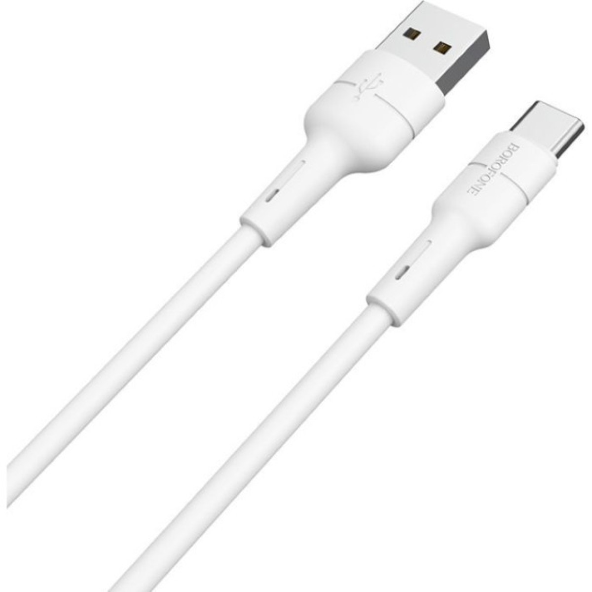 Дата кабель USB 2.0 AM to USB-C 1.0m 3A silicone BX30 white BOROFONE (6931474706935) 98_98.jpg - фото 2