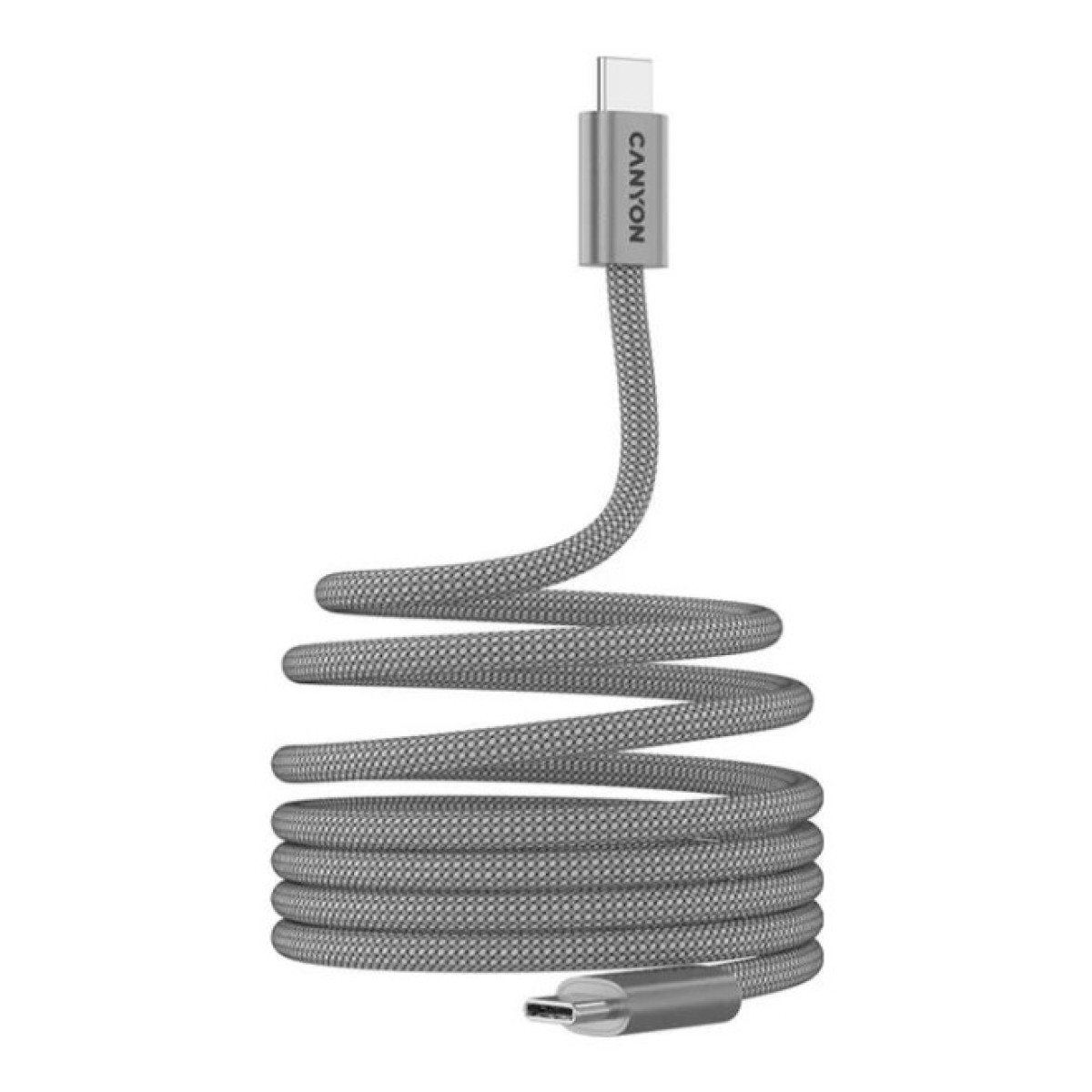 Дата кабель USB-C to USB-C 1.0m 60W Magnet Braided Light Grey Canyon (CND-CCMG60AB15LG) 98_98.jpg - фото 4