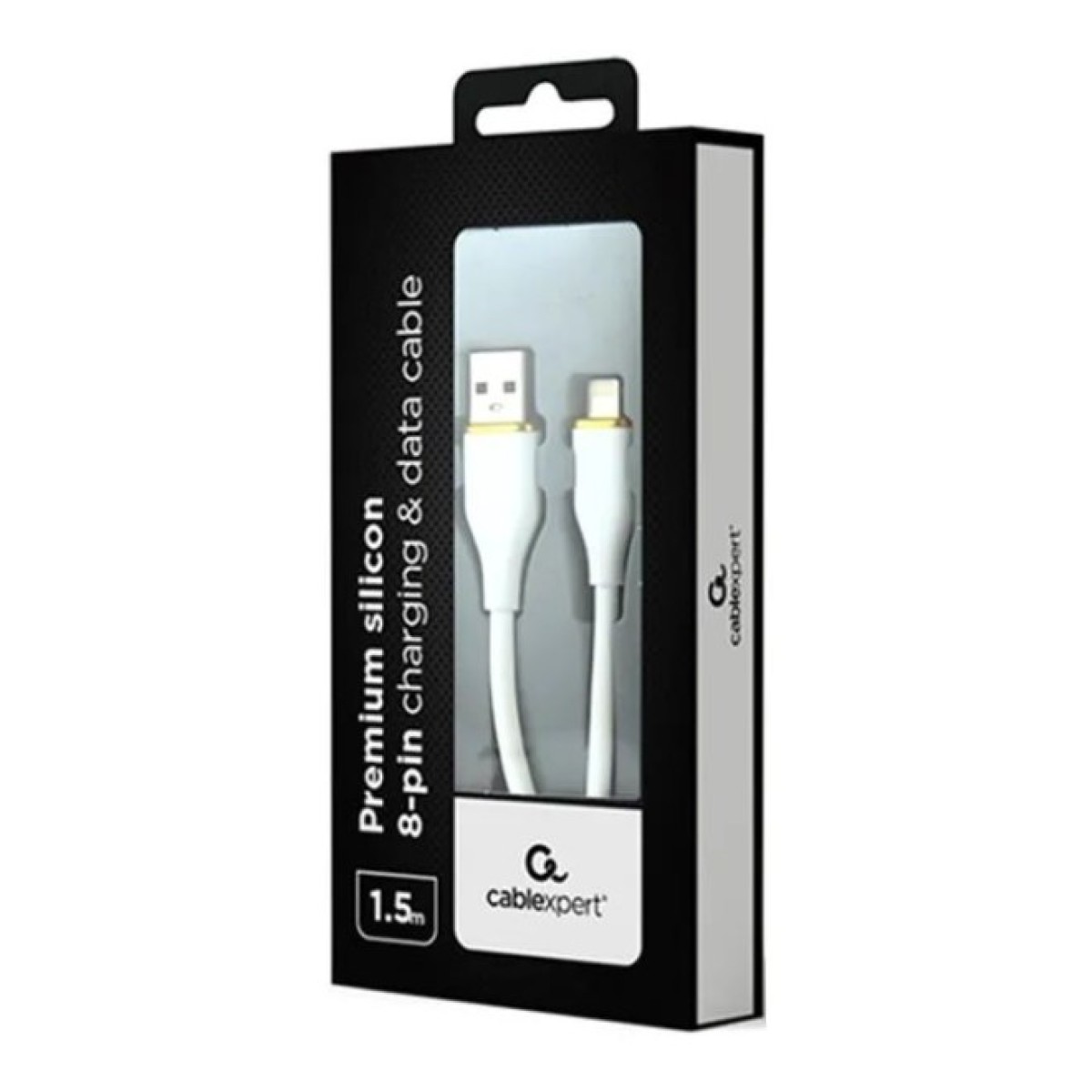 Дата кабель USB 2.0 AM to Lightning 1.5m 2.1A Cablexpert (CC-USB2S-AM8PM-1.5M-W) 98_98.jpg - фото 2