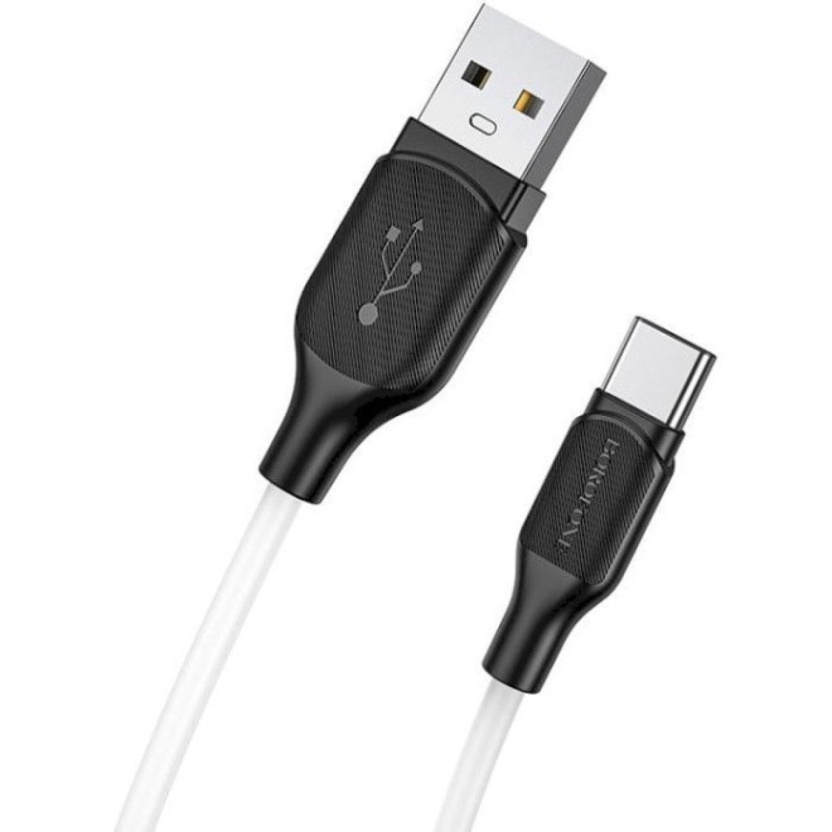 Дата кабель USB 2.0 AM to USB-C 1.0m 3A silicone BX42 white BOROFONE (6931474736772) 98_98.jpg - фото 2