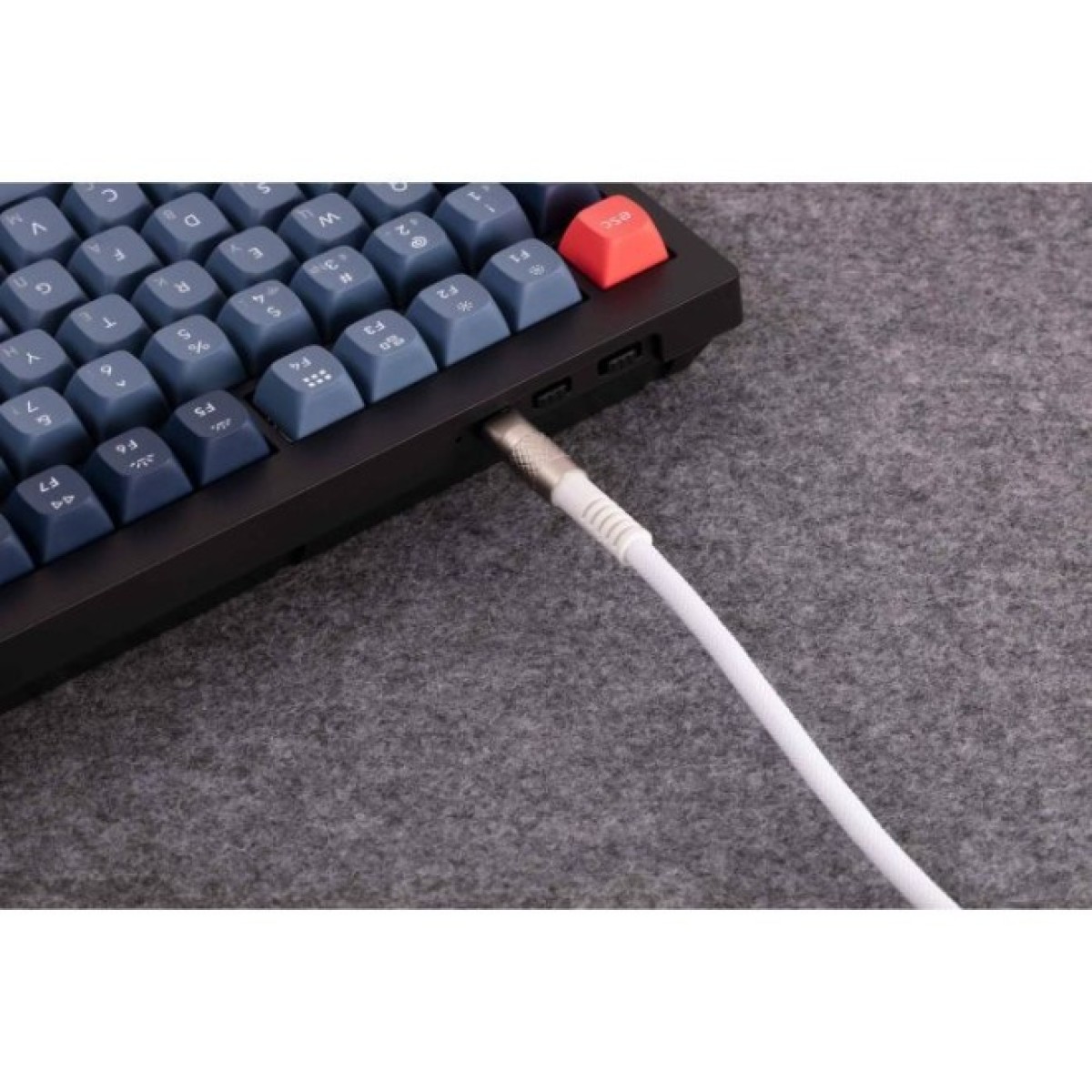 Дата кабель USB-C + USB A to USB-C 1.0m Double-Sleeved Geek white Keychron (CAB20_KEYCHRON) 98_98.jpg - фото 3