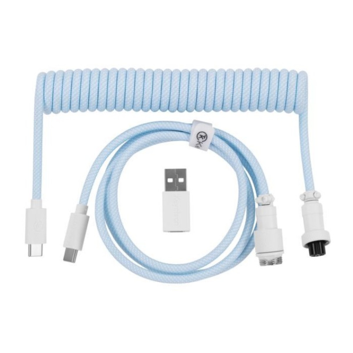 Дата кабель USB-C + USB A to USB-C 1.36m Coiled Aviator blue Keychron (CAB19_KEYCHRON) 256_256.jpg