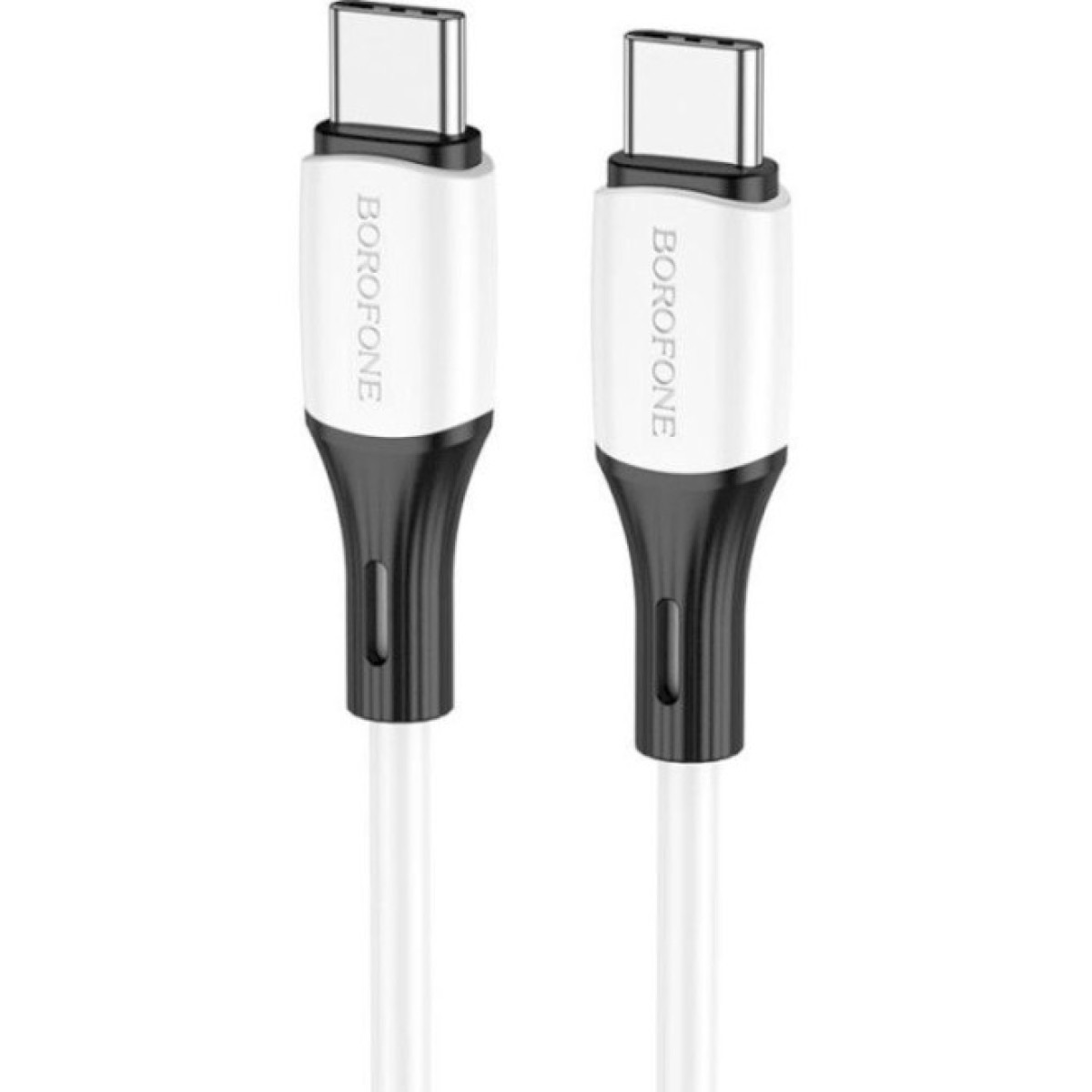 Дата кабель USB-C to USB-C 1.0m 3A 60W silicone BX79 white BOROFONE (6974443384819) 256_256.jpg
