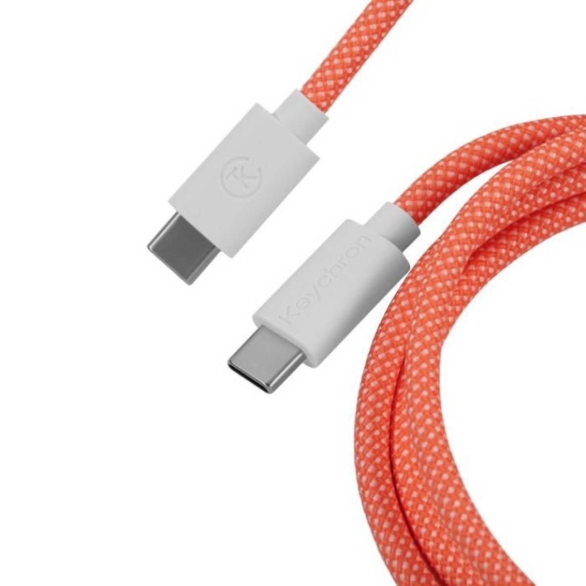 Дата кабель USB-C + USB A to USB-C 1.36m Coiled Aviator orange Keychron (CAB14_KEYCHRON) 98_98.jpg - фото 5