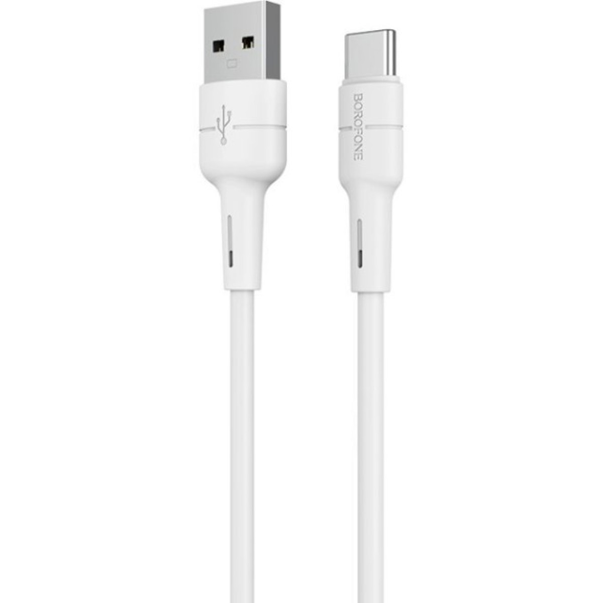 Дата кабель USB 2.0 AM to USB-C 1.0m 3A silicone BX30 white BOROFONE (6931474706935) 256_256.jpg
