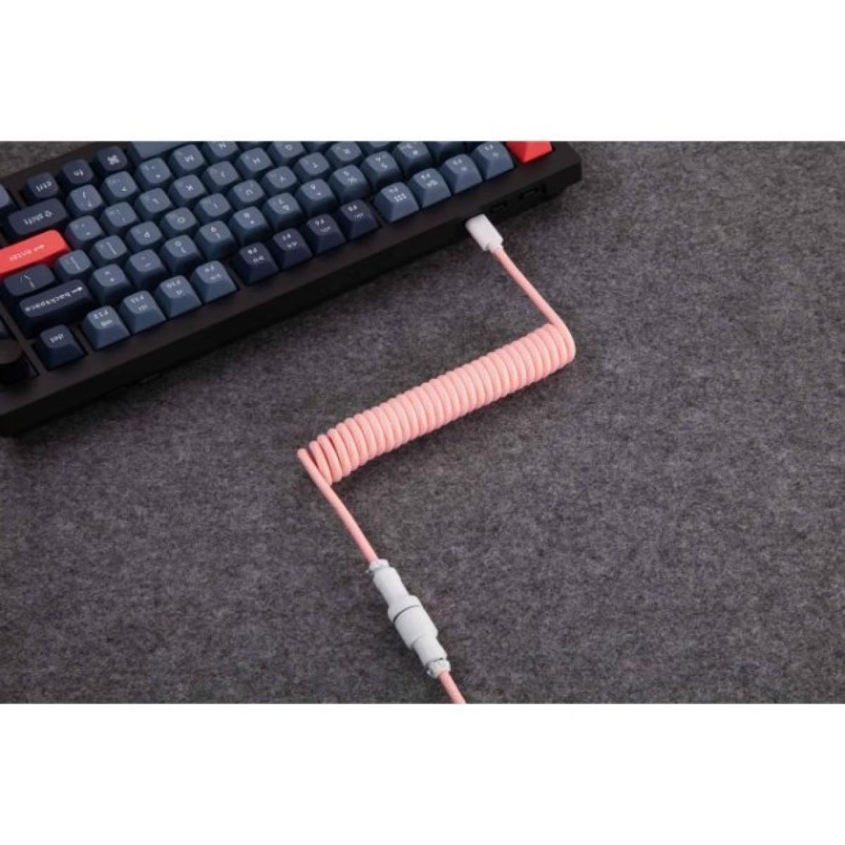 Дата кабель USB-C + USB A to USB-C 1.36m Coiled Aviator pink Keychron (CAB15_KEYCHRON) 98_98.jpg - фото 5