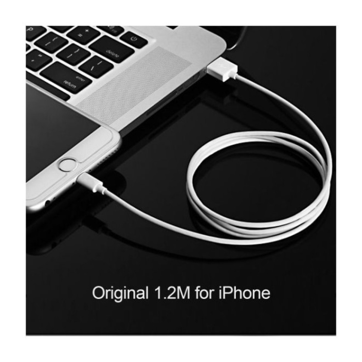 Дата кабель USB 2.0 AM to Lightning 1.8m 2.1A MFI White Choetech (IP0027-WH) 98_98.jpg - фото 11