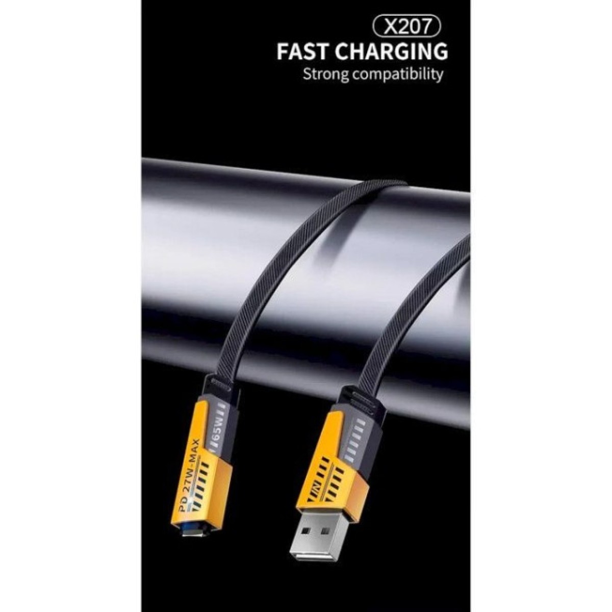 Дата кабель USB-C + USB-A to Lightning+USB-C 1.0m 65W X207 black WUW (6972573336524) 98_98.jpg - фото 3