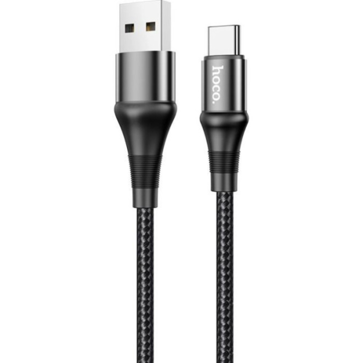 Дата кабель USB 2.0 AM to USB-C 1.0m 3A nylon X50 black HOCO (6931474734235) 256_256.jpg