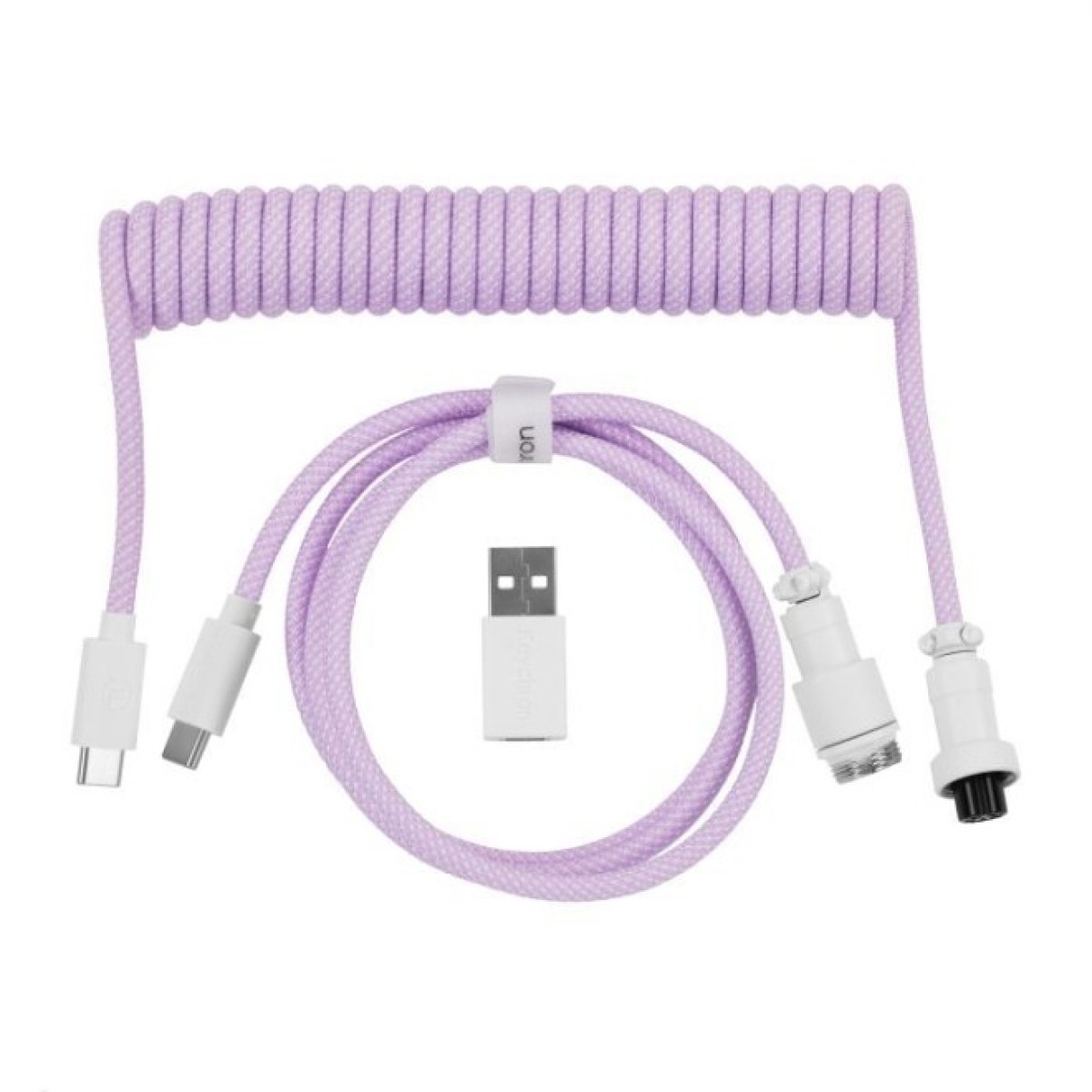 Дата кабель USB-C + USB A to USB-C 1.36m Coiled Aviator purple Keychron (CAB17_KEYCHRON) 256_256.jpg