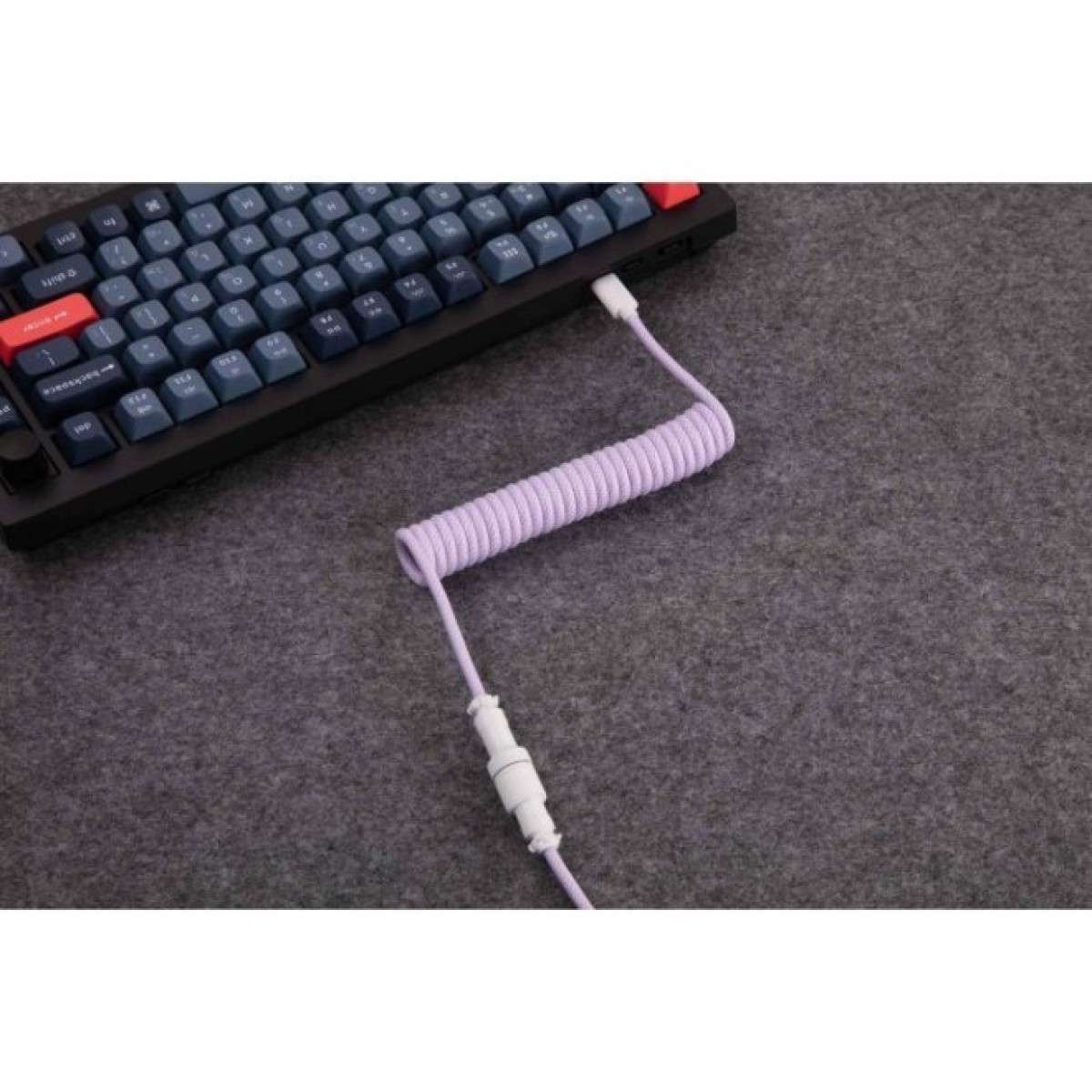 Дата кабель USB-C + USB A to USB-C 1.36m Coiled Aviator purple Keychron (CAB17_KEYCHRON) 98_98.jpg - фото 5