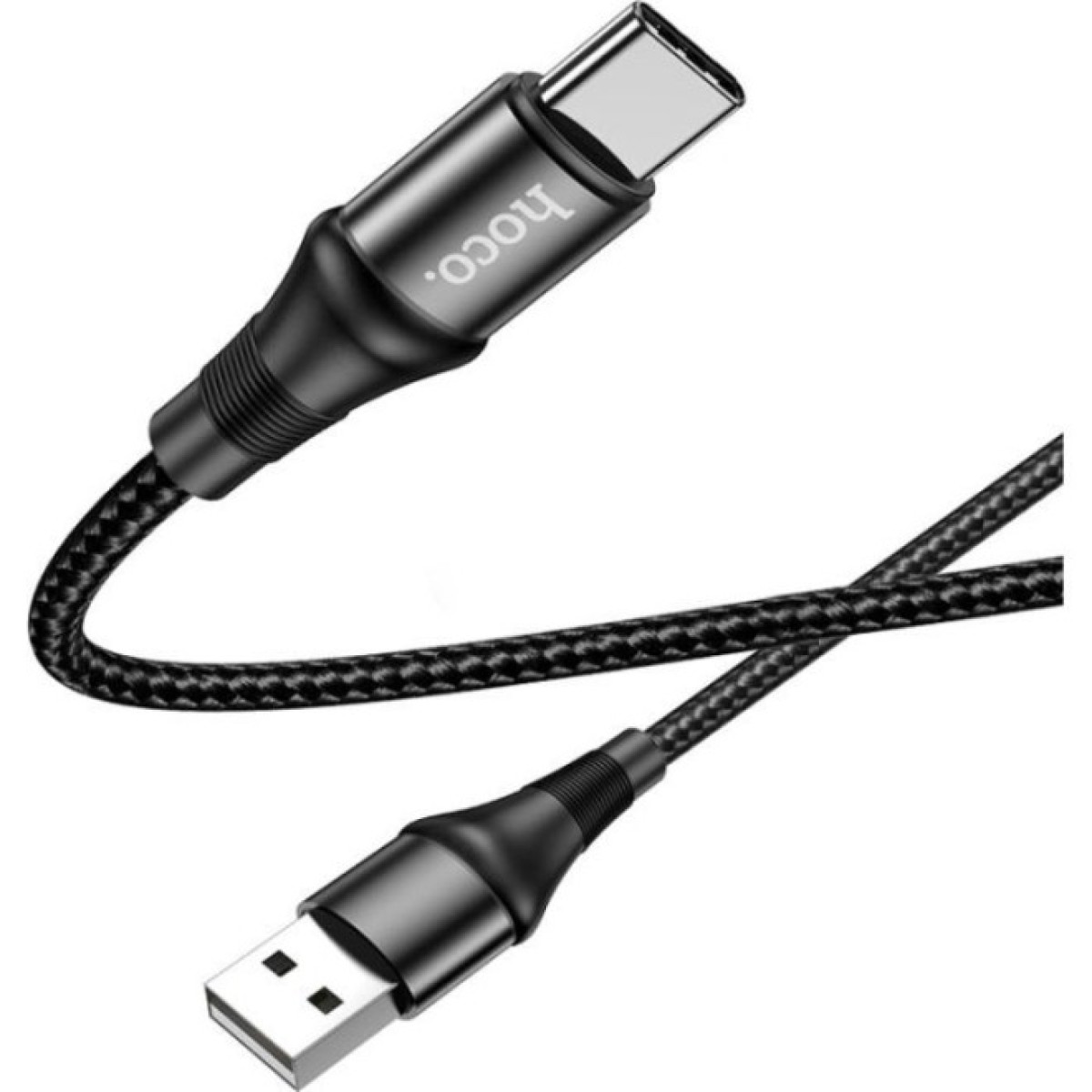 Дата кабель USB 2.0 AM to USB-C 1.0m 3A nylon X50 black HOCO (6931474734235) 98_98.jpg - фото 2