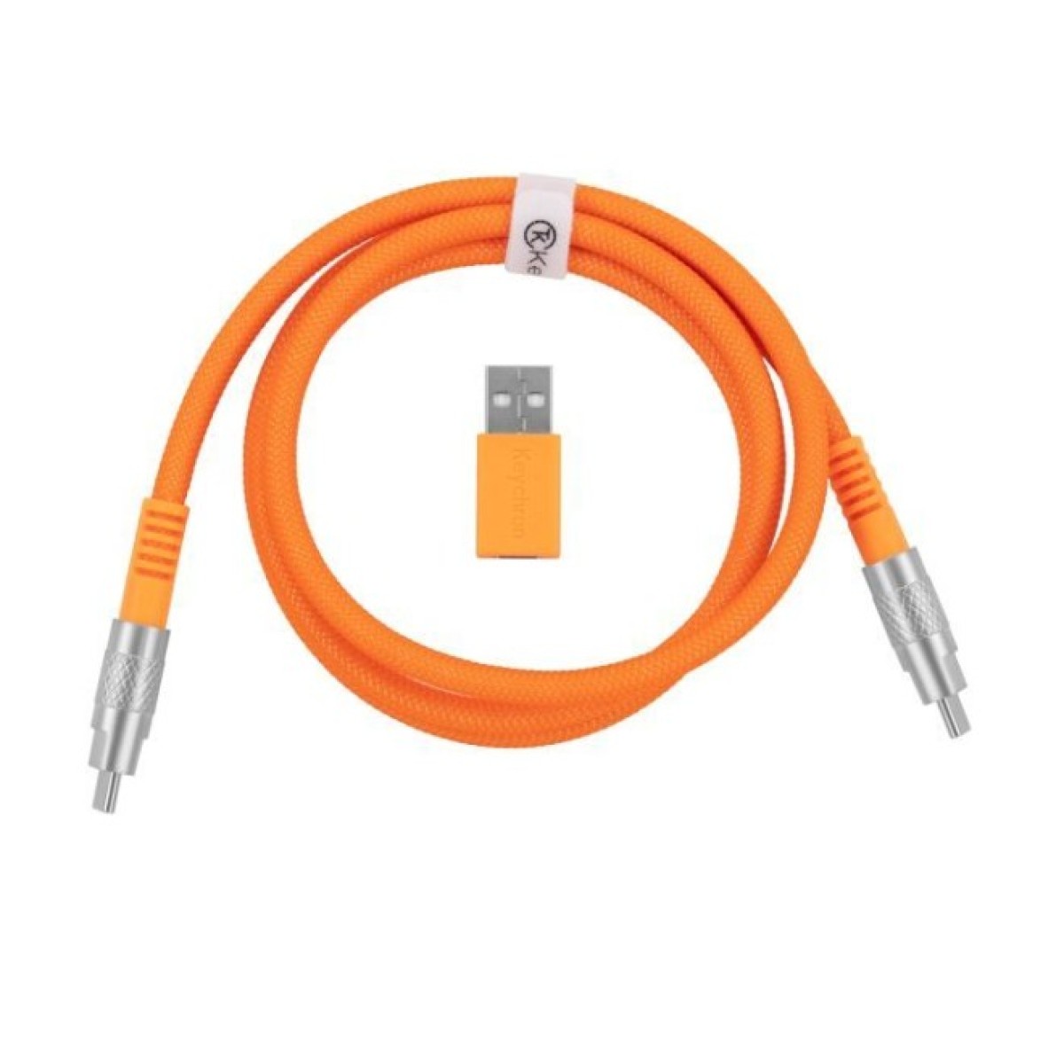 Дата кабель USB-C + USB A to USB-C 1.0m Double-Sleeved Geek orange Keychron (CAB22_KEYCHRON) 256_256.jpg