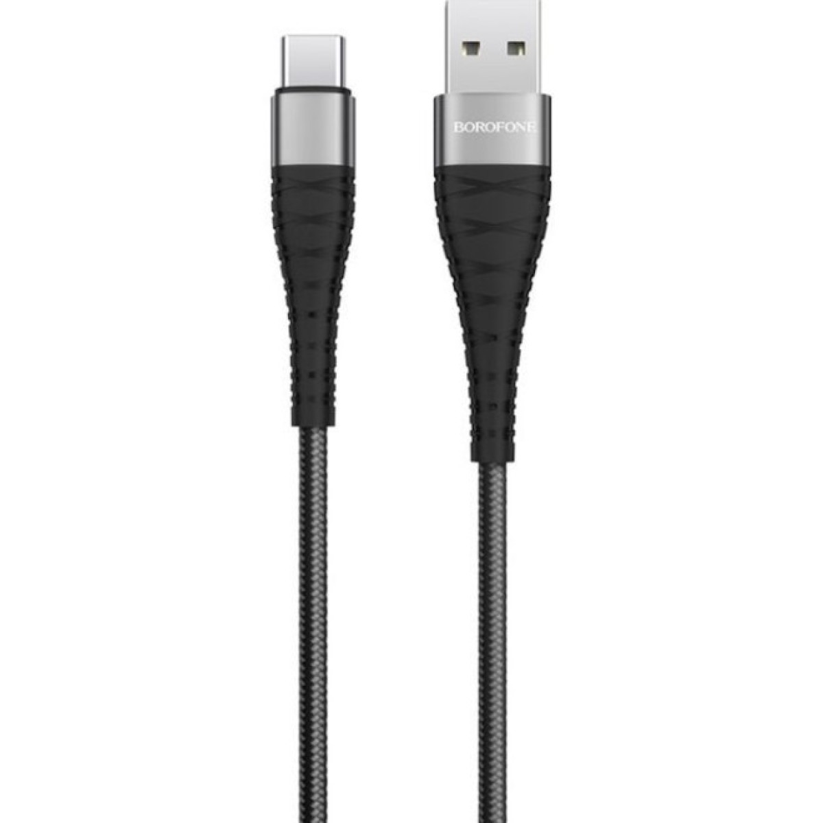 Дата кабель USB 2.0 AM to USB-C 1.0m 2.4A nylon BX32 black BOROFONE (6931474710451) 256_256.jpg
