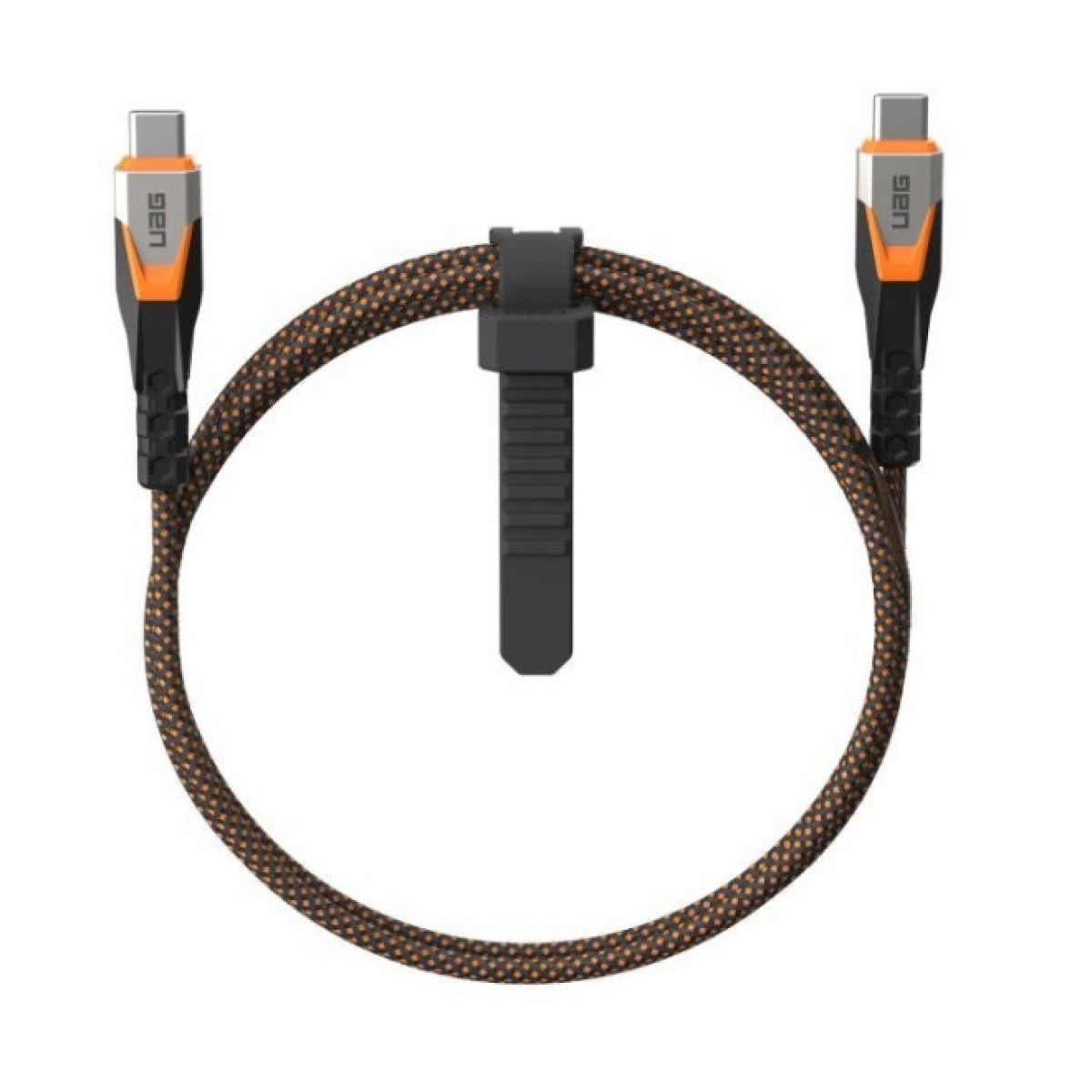 Дата кабель USB-C to USB-C 0.75m v3.2 240W Rugged double braided nylon black+orange UAG (9B4415114097) 256_256.jpg