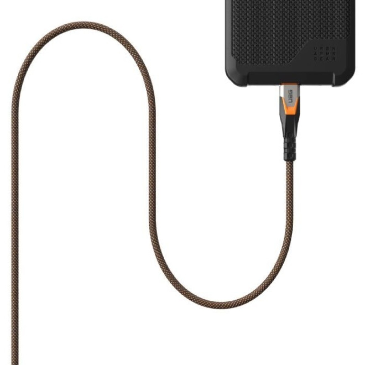 Дата кабель USB-C to USB-C 0.75m v3.2 240W Rugged double braided nylon black+orange UAG (9B4415114097) 98_98.jpg - фото 13