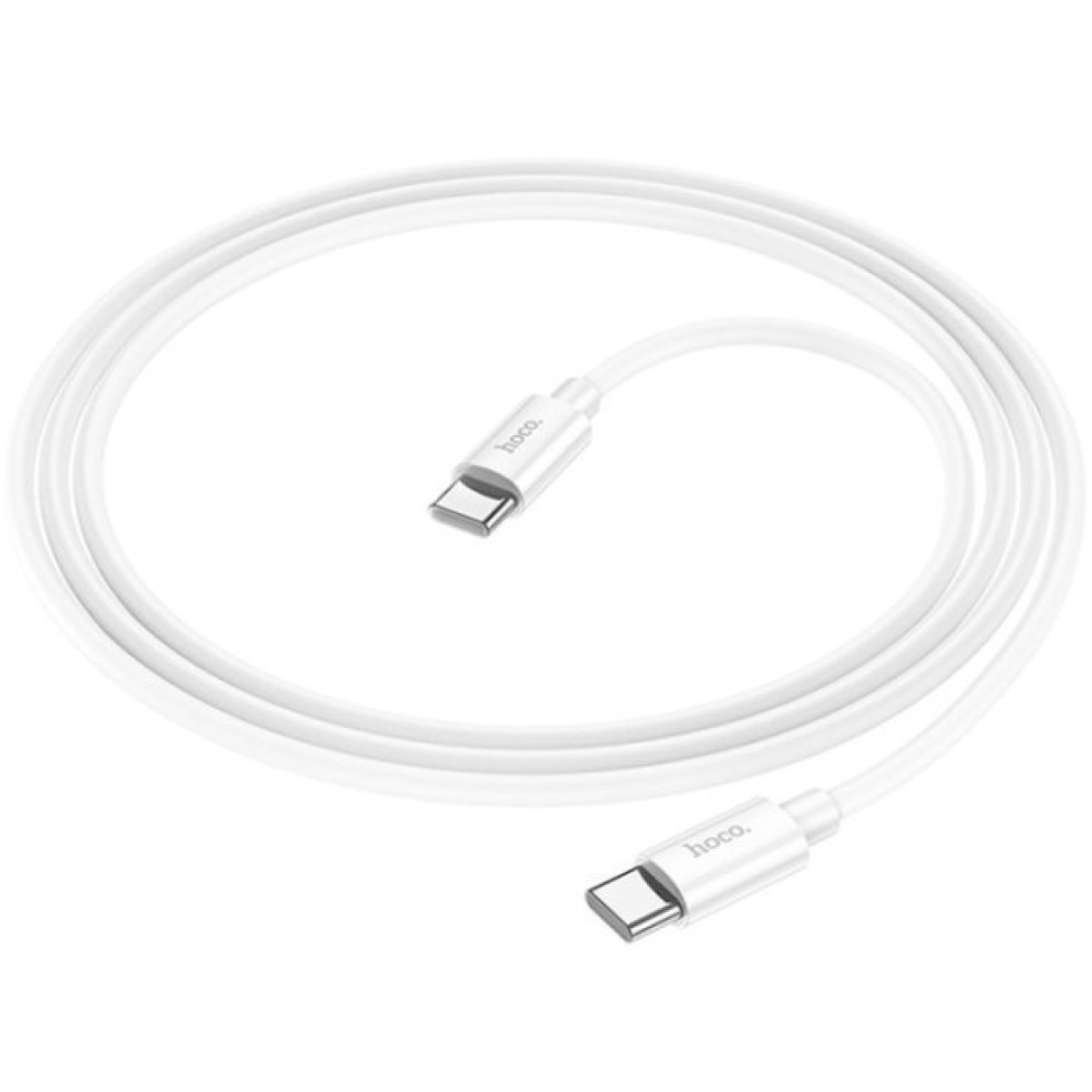 Дата кабель USB-C to USB-C 1.0m Magic silicone PD 60W X87 white HOCO (6931474783264) 98_98.jpg - фото 2