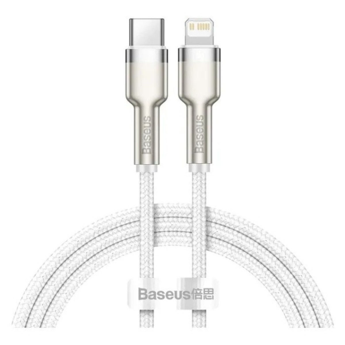 Дата кабель USB-C to Lightning 2.0m Cafule Metal PD 20W white Baseus (CATLJK-B02) 256_256.jpg
