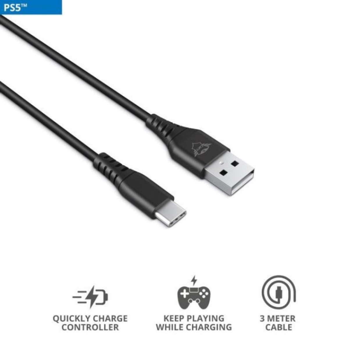 Дата кабель USB 2.0 AM to USB-C 3.0m GXT 226 for PS5 black Trust (24168_TRUST) 98_98.jpg - фото 5