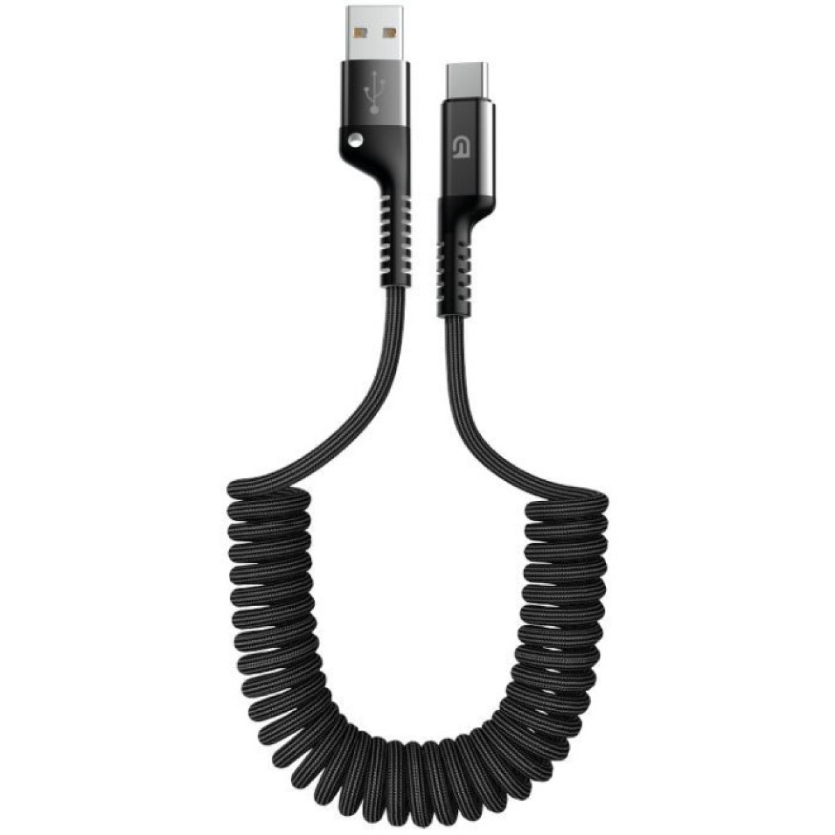 Дата кабель USB 2.0 AM to USB-C 1.0m Spiral 2.4A black Armorstandart (ARM75390) 256_256.jpg