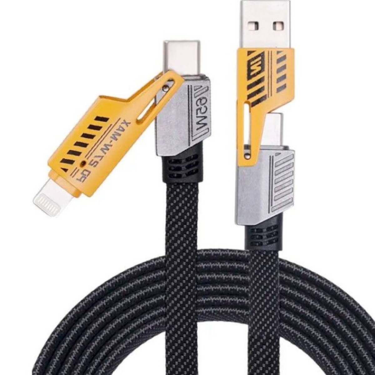 Дата кабель USB-C + USB-A to Lightning+USB-C 1.0m 65W X207 black WUW (6972573336524) 98_98.jpg - фото 4