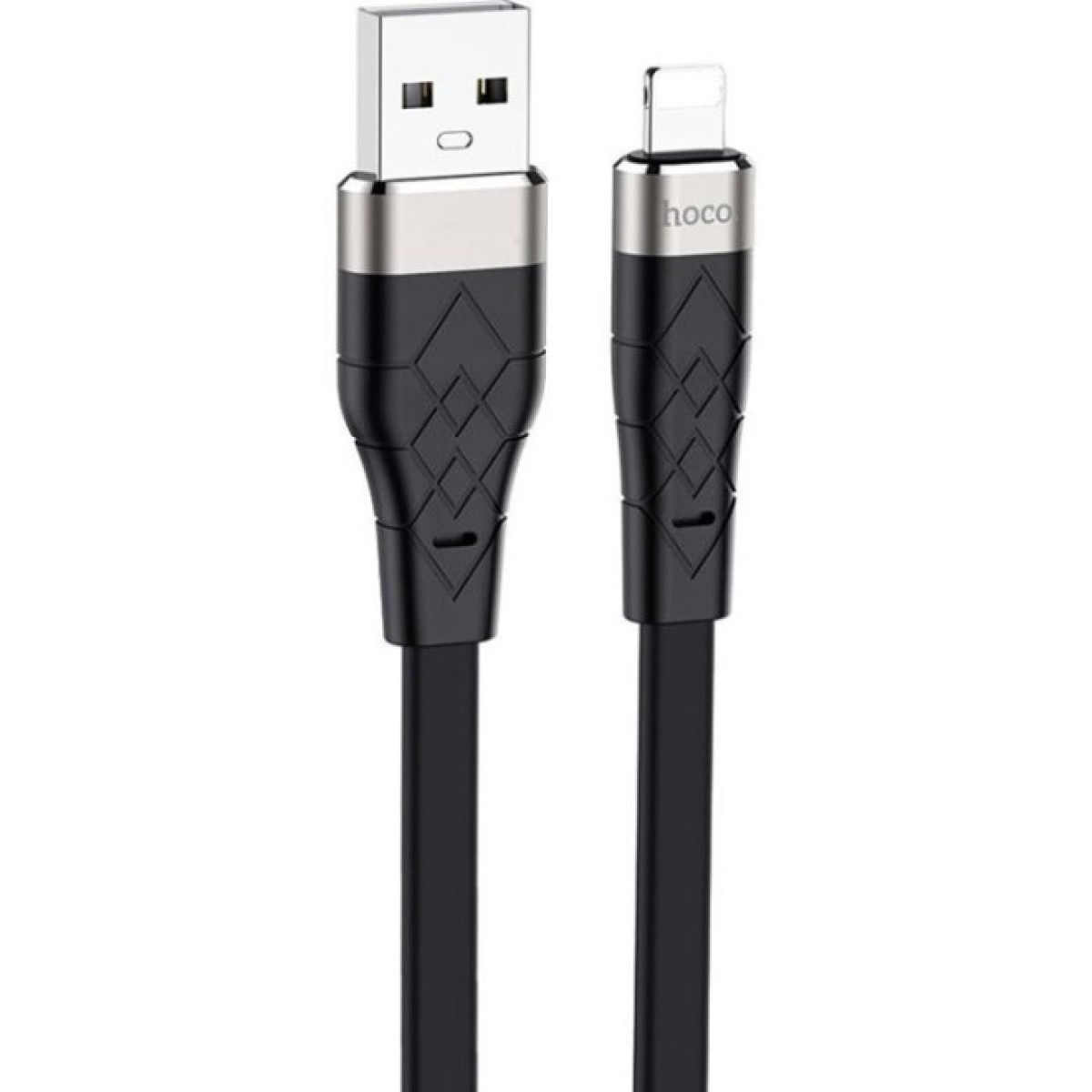 Дата кабель USB 2.0 AM to Lightning 1.0m 2.4A silicone X53 black HOCO (6931474738059) 256_256.jpg