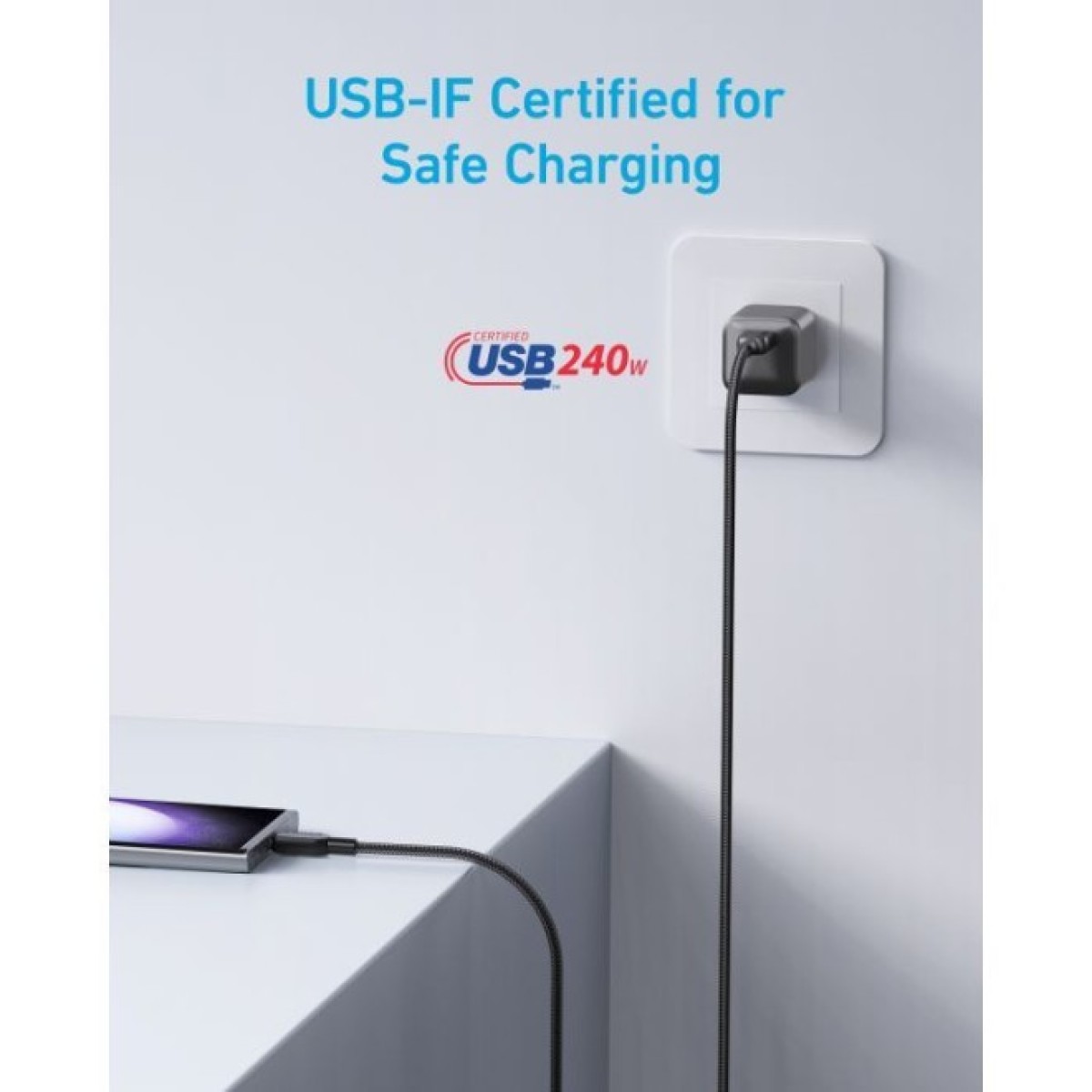 Дата кабель USB-C to USB-C 0.9m 240W nylon 310 black Anker (A81D5H11) 98_98.jpg - фото 3