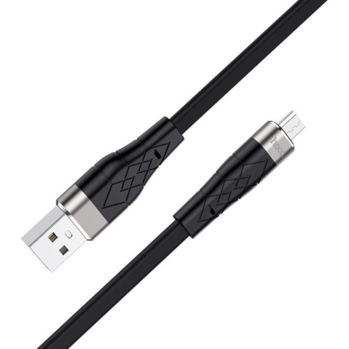 Дата кабель USB 2.0 AM to Micro 5P 1.0m 2.4A silicone X53 black HOCO (6931474738073) 98_98.jpg - фото 2