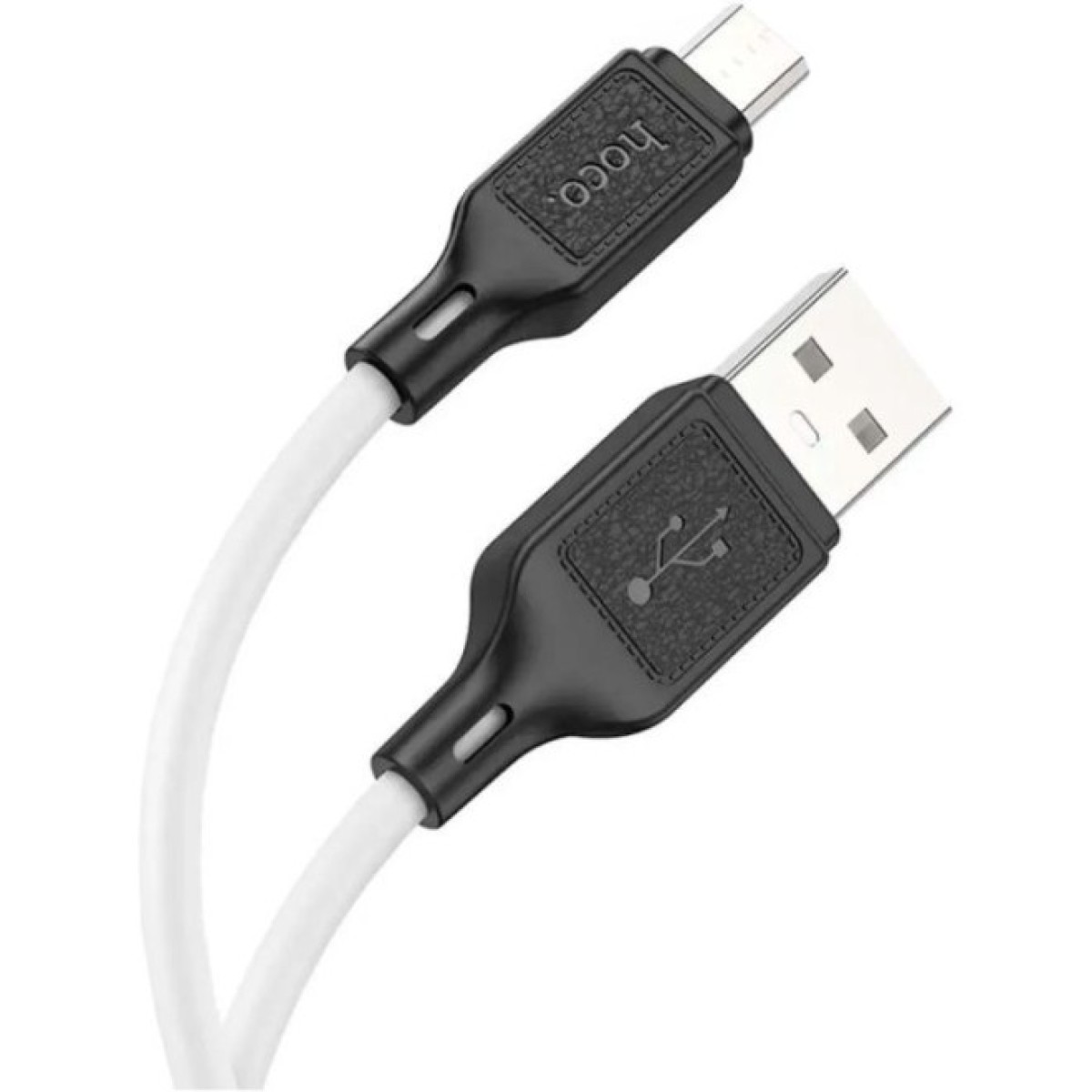 Дата кабель USB 2.0 AM to Micro 5P 1.0m Cool silicone X90 white HOCO (6931474788436) 98_98.jpg - фото 2
